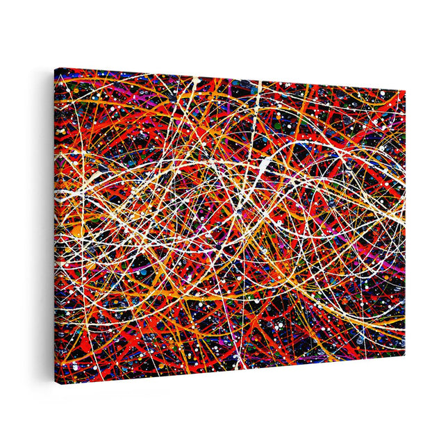 Canvas schilderij vooraanzicht Abstracte Kunst - Hand Getekend