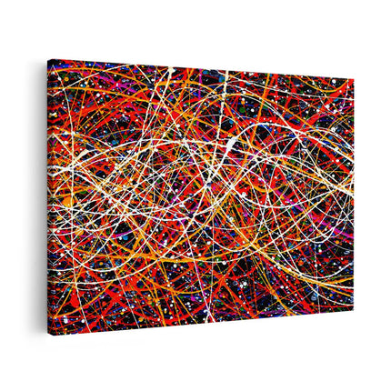 Canvas schilderij vooraanzicht Abstracte Kunst - Hand Getekend