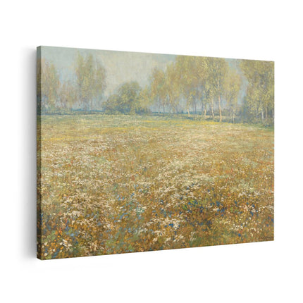 Canvas schilderij vooraanzicht Bloeiende Weide - Egbert Rubertus Derk Schaap