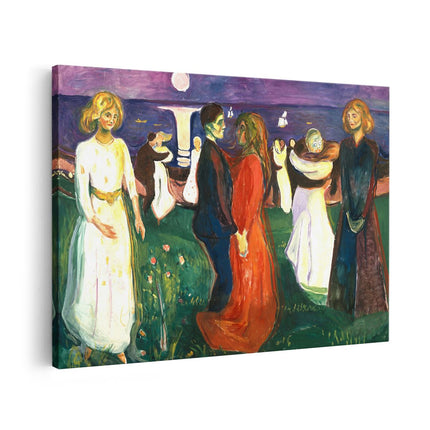 Canvas schilderij vooraanzicht De Levensdans - Edvard Munch