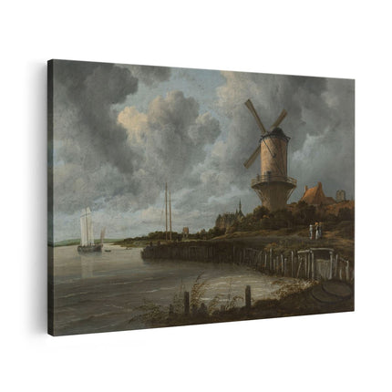Canvas schilderij vooraanzicht De Molen bij Wijk bij Duurstede - Jacob van Ruisdael