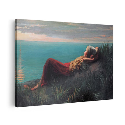 Canvas schilderij vooraanzicht Dromen - Jozef Israëls