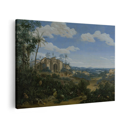 Canvas schilderij vooraanzicht Gezicht op Olinda, Brazilië - Frans Jansz. Post