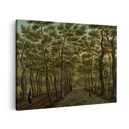 Canvas schilderij vooraanzicht Het Herepad in het Haagse Bos - Paulus Constantijn la Fargue