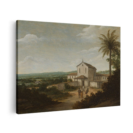 Canvas schilderij vooraanzicht Kerkelijk Gebouw in Brazilië - Frans Jansz. Post
