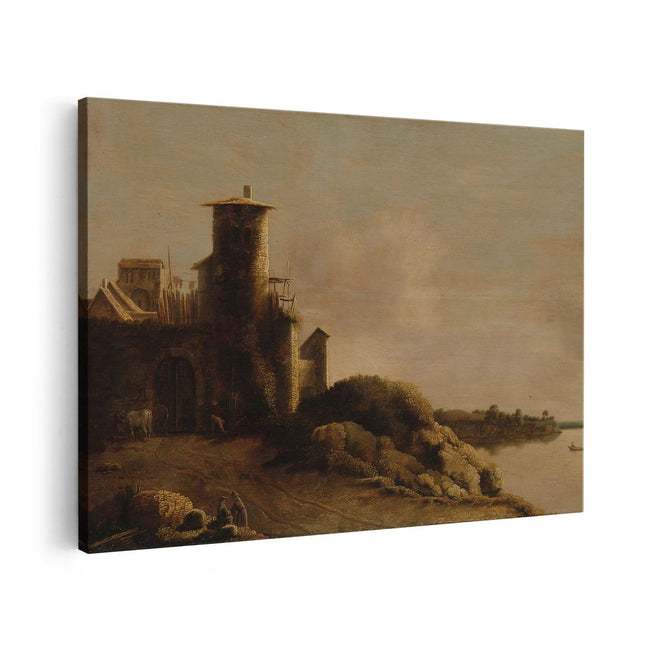 Canvas schilderij vooraanzicht Landschap - Claude de Jongh