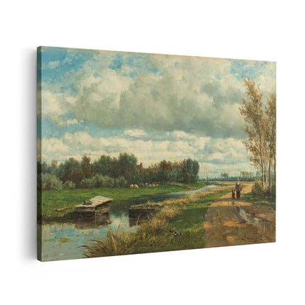 Canvas schilderij vooraanzicht Landschap in de Omgeving van Den Haag - Willem Roelofs