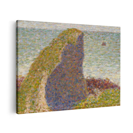 Canvas schilderij vooraanzicht Studie voor Le Bec du Hoc, Grandcamp - Georges Seurat