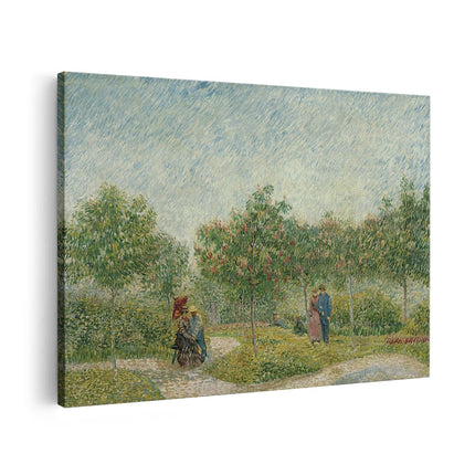 Canvas schilderij vooraanzicht Tuin met Geliefden - Vincent van Gogh