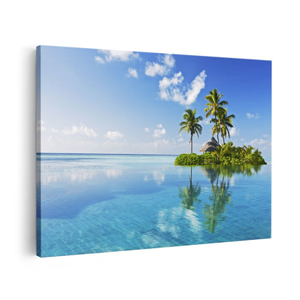 Canvas schilderij vooraanzicht Tropisch Paradijs
