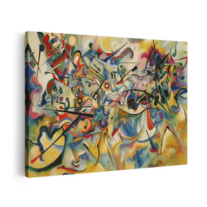Canvas schilderij vooraanzicht Kleurrijk Kunstwerk met veel Verschillende Kleuren