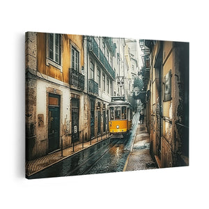 Canvas schilderij vooraanzicht Lissabon