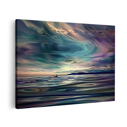 Canvas schilderij vooraanzicht Kunstwerk van een Walvis in de Oceaan