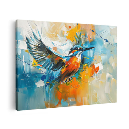 Canvas schilderij vooraanzicht Kunstwerk van een Vogel