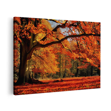 Canvas schilderij vooraanzicht Boom met Bladeren