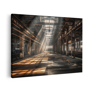 Canvas schilderij vooraanzicht De Zon schijnt door een Raam