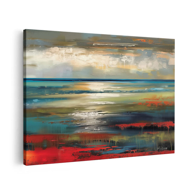 Canvas schilderij vooraanzicht Abstract Kunstwerk van de Zee en de Lucht