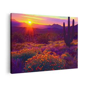 Canvas schilderij vooraanzicht Saguaro-Cactus