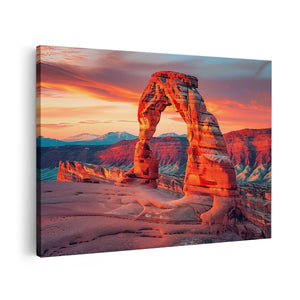 Canvas schilderij vooraanzicht Bogen Nationaal Park, Utah, Utah, Utah, Utah,