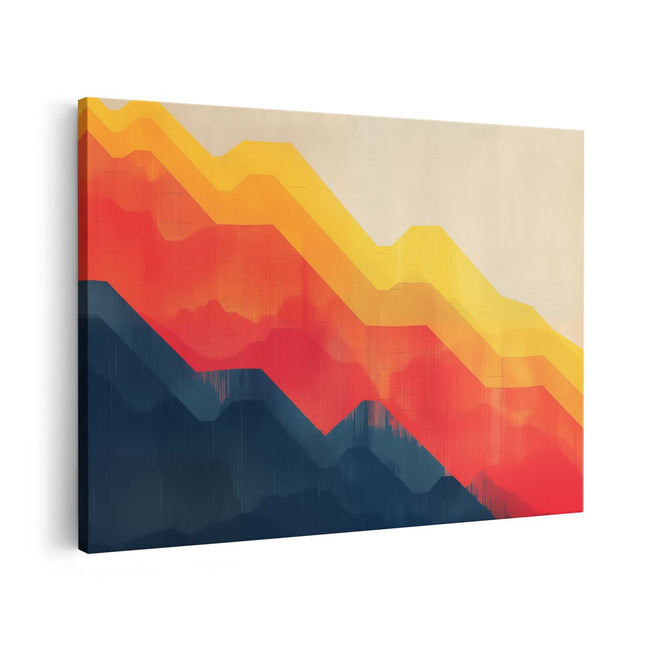 Canvas schilderij vooraanzicht Abstract Beeld van een Berg