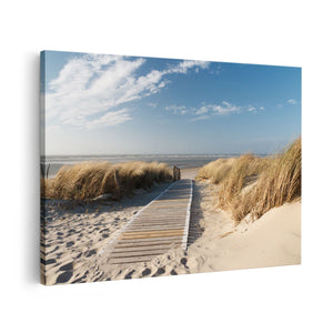 Canvas schilderij vooraanzicht Pad door Duinen