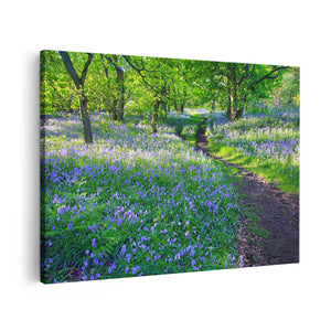 Canvas schilderij vooraanzicht Boshyacint in Bloei