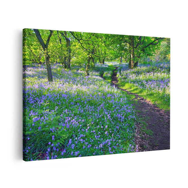 Canvas schilderij vooraanzicht Boshyacint in Bloei