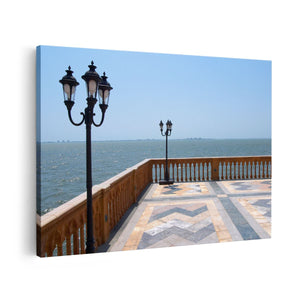 Canvas schilderij vooraanzicht Terras 2 Lantaarns