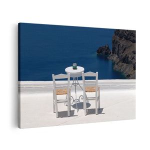 Canvas schilderij vooraanzicht Two Chairs