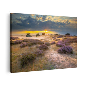 Canvas schilderij vooraanzicht Heide