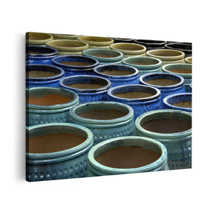 Canvas schilderij vooraanzicht Potten