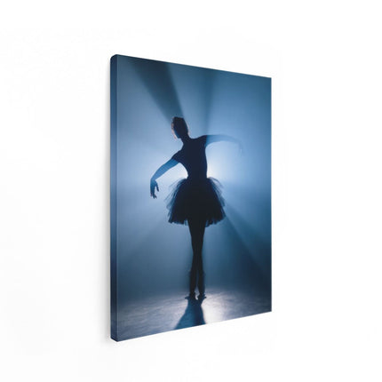 Canvas Schilderij Staand Ballerina Silhouet - Ballet