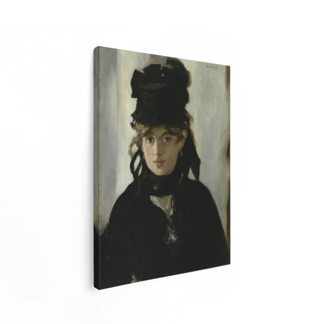 Canvas Schilderij Staand Berthe Morisot met een Boeket Viooltjes - Édouard Manet