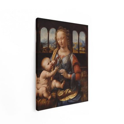 Canvas Schilderij Staand Madonna met de Anjer - Leonardo da Vinci