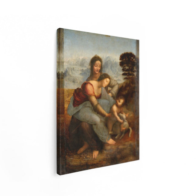 Canvas Schilderij Staand Maria met Kind en Sint-Anna - Leonardo da Vinci