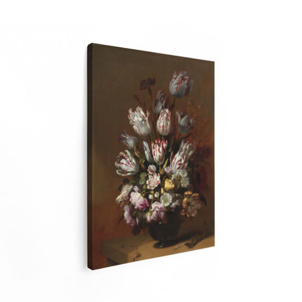 Canvas Schilderij Staand Stilleven met Bloemen - Hans Bollongier