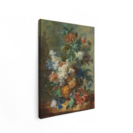 Canvas Schilderij Staand Stilleven met Bloemen - Jan van Huysum