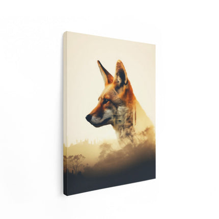 Canvas Schilderij Staand Vos