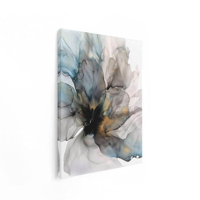 Canvas Schilderij Staand Abstract Kunstwerk van een Bloem