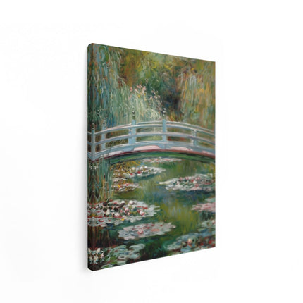 Canvas Schilderij Staand Claude Monet Kunstwerk - Waterleliebrug door Claude Monet