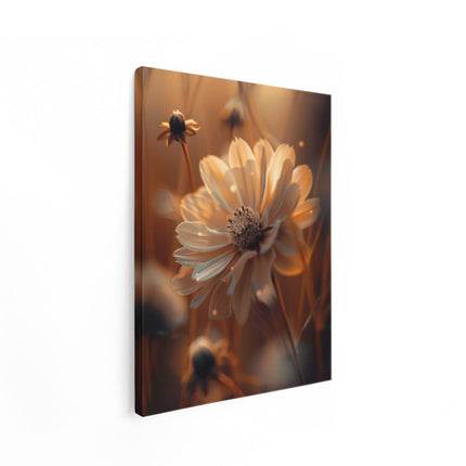 Canvas Schilderij Staand Bloem in een Veld