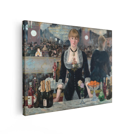 Canvas Schilderij Vooraanzicht Een Bar in de Folies-Bergère - Édouard Manet