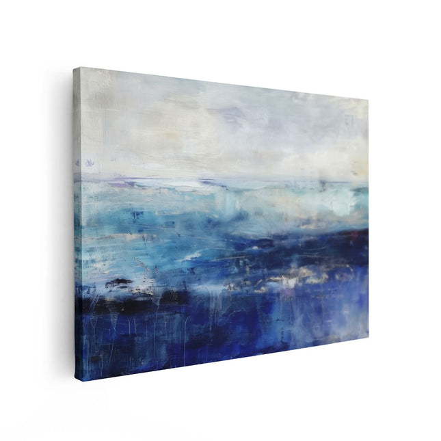 Canvas Schilderij Vooraanzicht Abstract Kunstwerk van de Oceaan