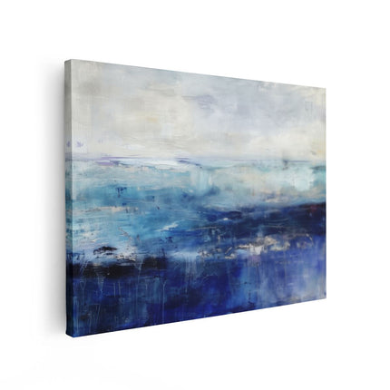 Canvas Schilderij Vooraanzicht Abstract Kunstwerk van de Oceaan