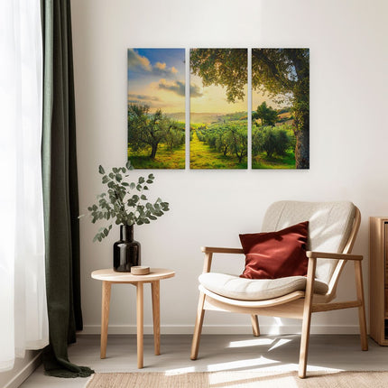 Drieluik schilderij interieur Olijvenbomen - Olijvengaard