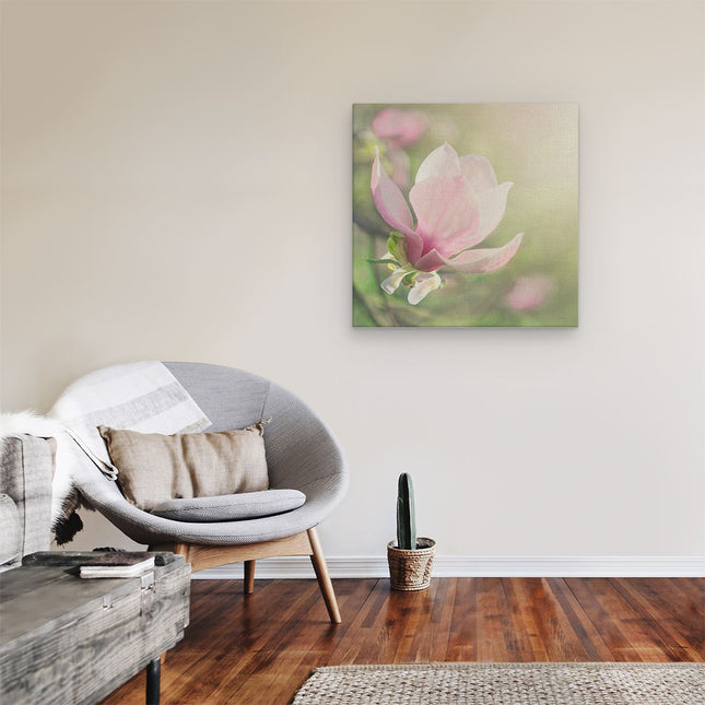 Canvas schilderij kamer Roze Magnolia Bloem 