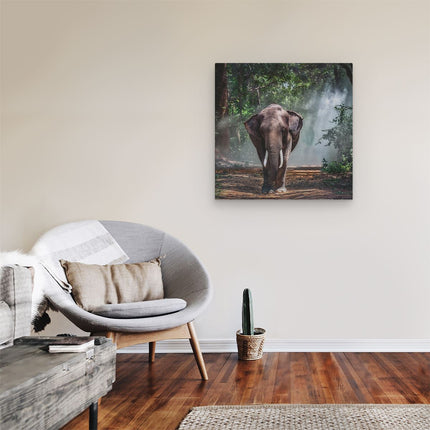 Canvas schilderij kamer Olifant In Het Bos