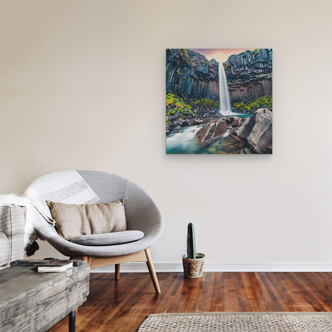 Canvas schilderij kamer Waterval In IJsland 