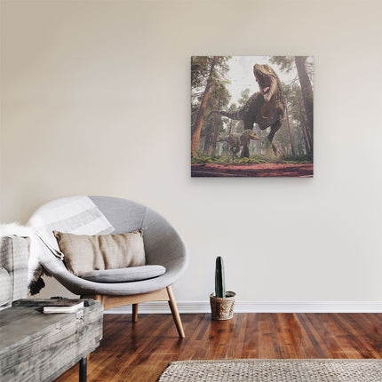 Canvas schilderij kamer Tyrannosaurus Rex Dinosaurus - T-Rex