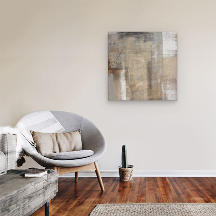 Canvas schilderij kamer Abstracte Kunst Bruin met Beige